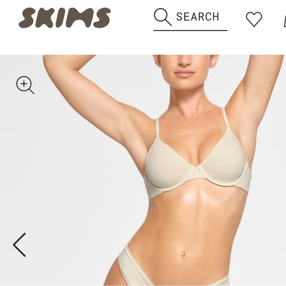 SKIMS TWO Black and Bone Colored lightly lined T-shirt Bras. - Picture 7 of 8